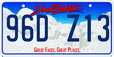 SD license plate 96DZ13