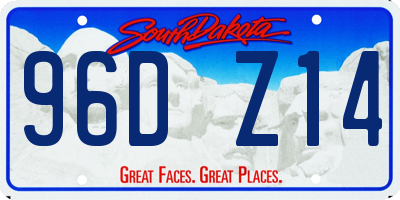 SD license plate 96DZ14