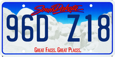 SD license plate 96DZ18