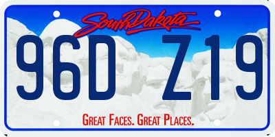 SD license plate 96DZ19