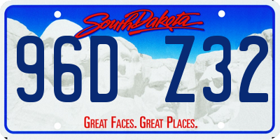 SD license plate 96DZ32