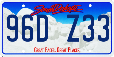 SD license plate 96DZ33