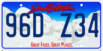 SD license plate 96DZ34