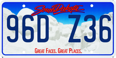 SD license plate 96DZ36