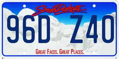 SD license plate 96DZ40