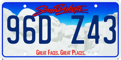 SD license plate 96DZ43