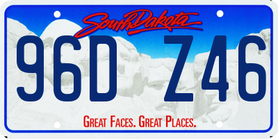 SD license plate 96DZ46