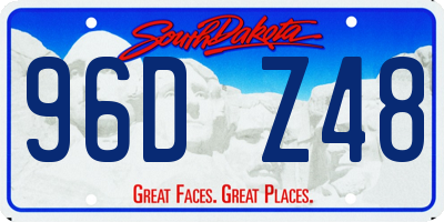 SD license plate 96DZ48