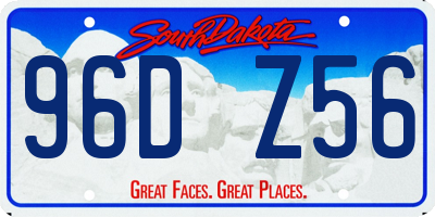 SD license plate 96DZ56