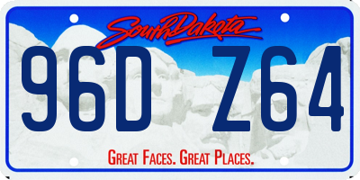 SD license plate 96DZ64