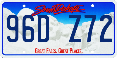 SD license plate 96DZ72