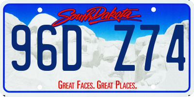 SD license plate 96DZ74