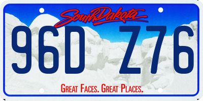 SD license plate 96DZ76