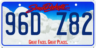 SD license plate 96DZ82