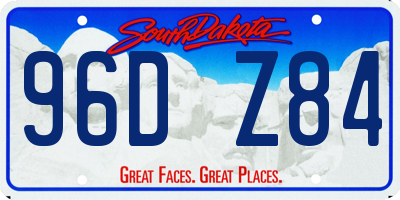 SD license plate 96DZ84
