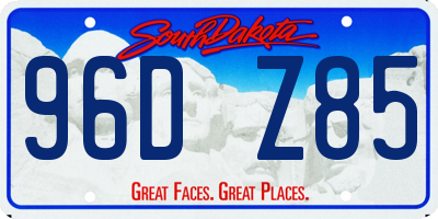 SD license plate 96DZ85