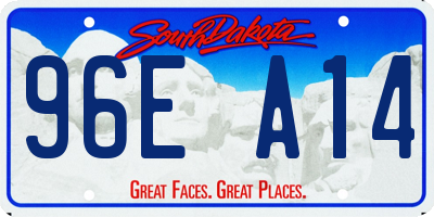 SD license plate 96EA14