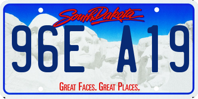SD license plate 96EA19
