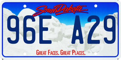 SD license plate 96EA29
