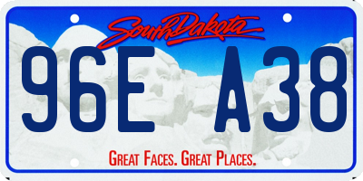 SD license plate 96EA38