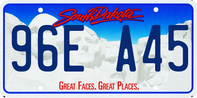 SD license plate 96EA45