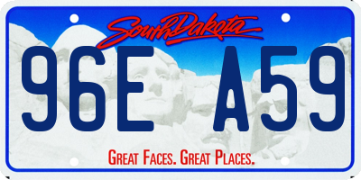 SD license plate 96EA59