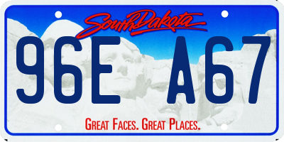 SD license plate 96EA67