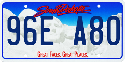 SD license plate 96EA80