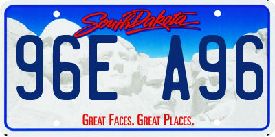 SD license plate 96EA96