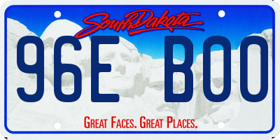 SD license plate 96EB00