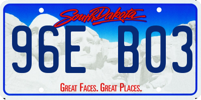 SD license plate 96EB03