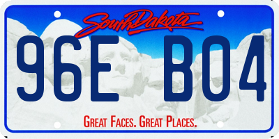 SD license plate 96EB04