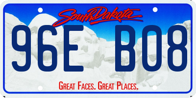 SD license plate 96EB08
