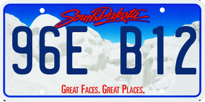 SD license plate 96EB12