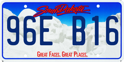 SD license plate 96EB16