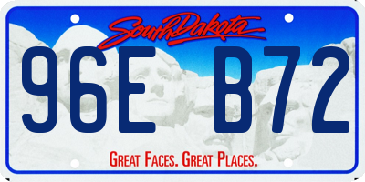 SD license plate 96EB72
