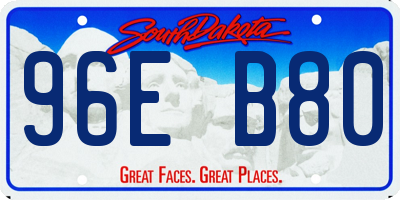 SD license plate 96EB80