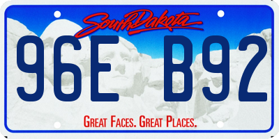 SD license plate 96EB92