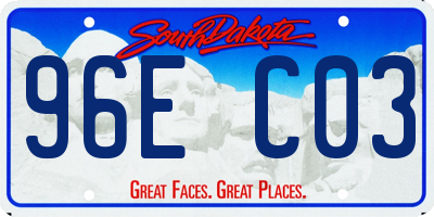 SD license plate 96EC03
