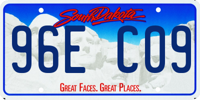 SD license plate 96EC09