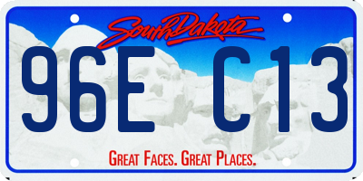 SD license plate 96EC13