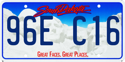 SD license plate 96EC16