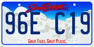 SD license plate 96EC19