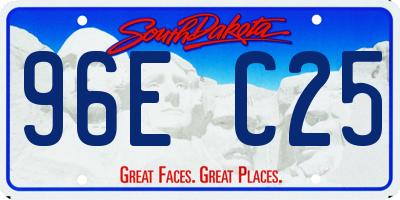 SD license plate 96EC25