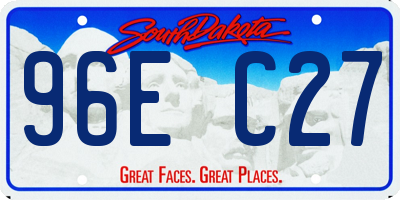 SD license plate 96EC27