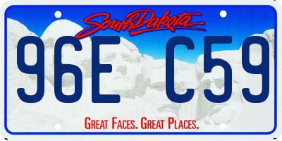 SD license plate 96EC59