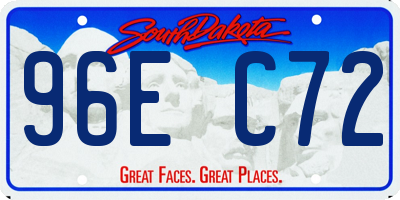 SD license plate 96EC72