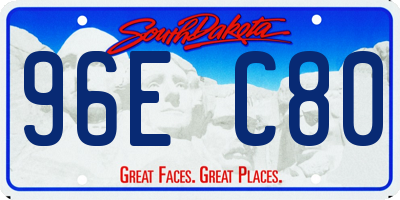 SD license plate 96EC80