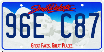 SD license plate 96EC87