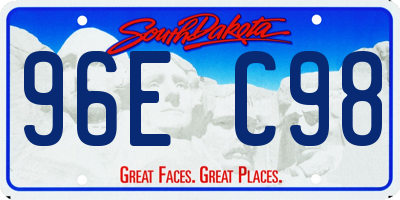 SD license plate 96EC98